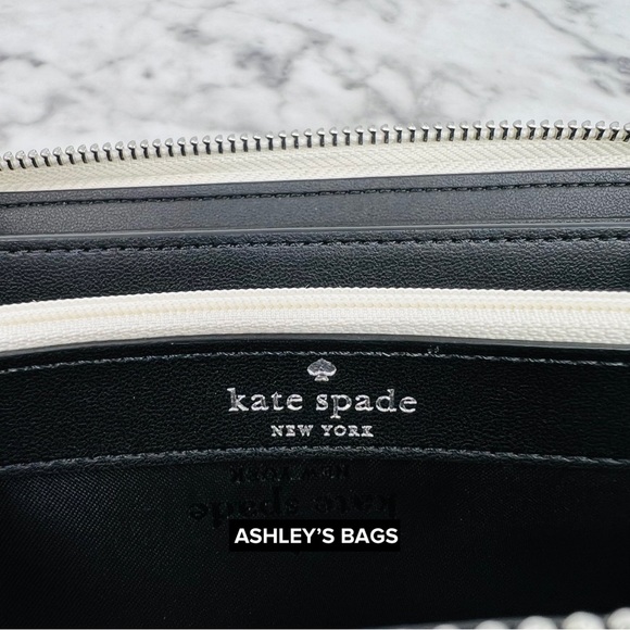 Kate Spade Madison Colorblock Large Continental Wallet In Platinum Grey - Picture 5 of 6